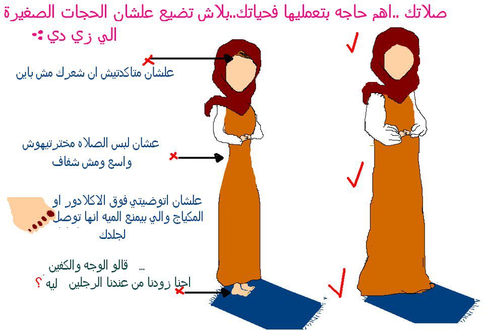 كيفية الصلاة الصحيحة بالصور للنساء